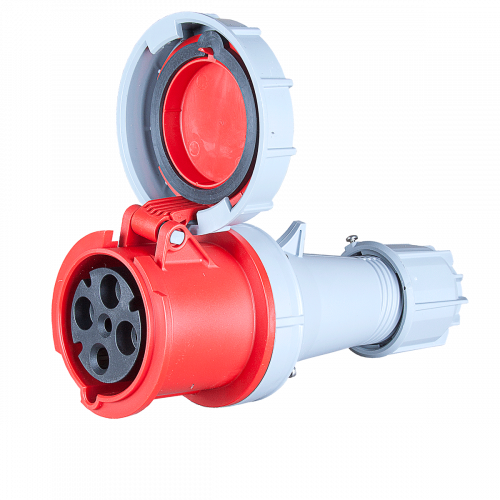 234 6 PCE Connector: AC supply 3 phase; Shark; socket; female; for cable; 63А; IP67