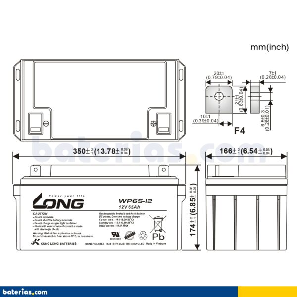 Battery Long Wp65 12 65Ah 1