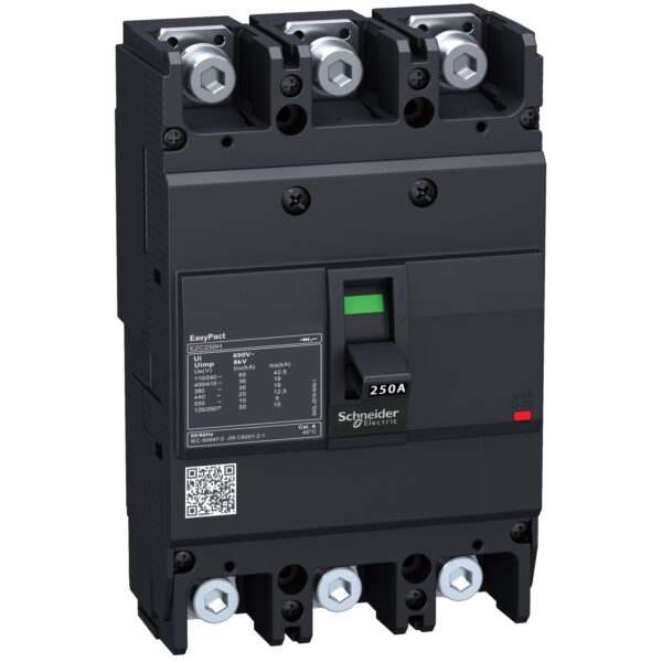 Circuit breaker Easypact EZC250H   TMD   200 A   3 poles 3d