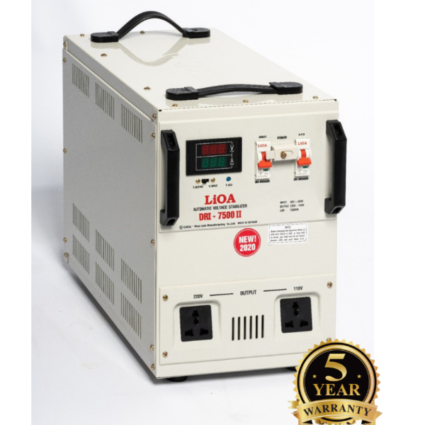 DRI 7500 II LIOA Automatic voltage stabilizer 1 phase 7 5 KVA