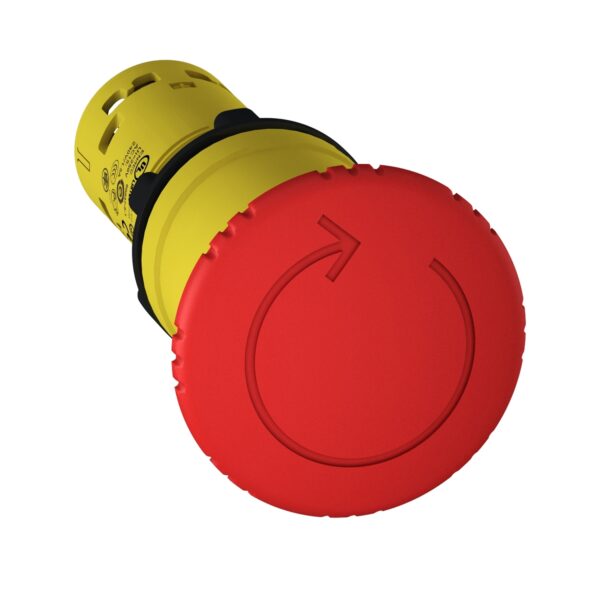 Emergency-stop-O-22-red-mushroom-head-O-40-mm-turn-to-release-1-NC-1 Emergency stop O 22 red mushroom head O 40 mm turn to release 1 NC 1