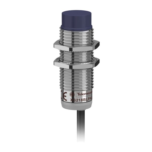 Inductive sensor XS2 M18 L53mm brass Sn8mm 12 24VDC cable 2m