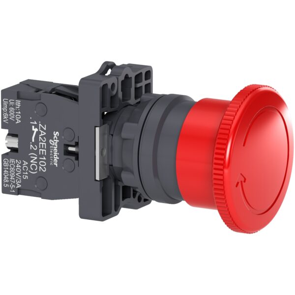 Red Ø40 Emergency swtiching off push button Ø22 non trigger   turn release 1NC