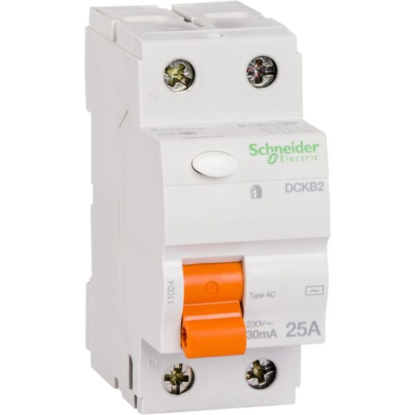 Residual current circuit breaker   2 poles   25 A   class AC 30 mA