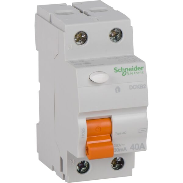 Residual current circuit breaker 2 poles 40 A class AC 30 mA