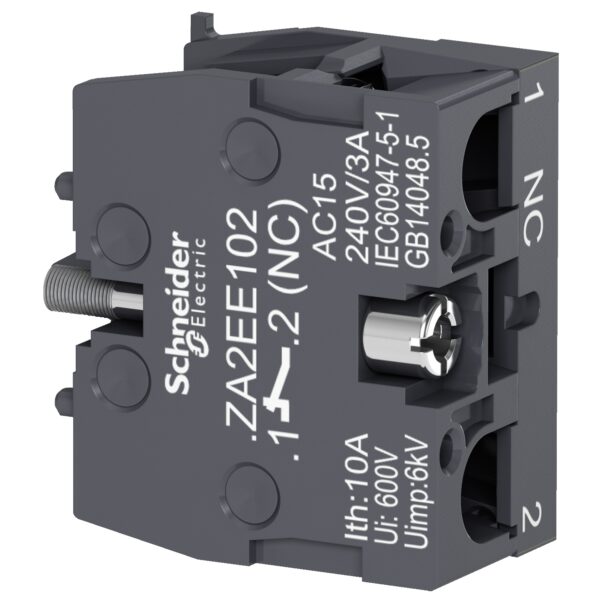 Single contact block for head Ø22